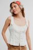 Free People Bridgette Corset Top Soli Clean Ivory
