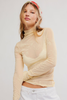 Free People You Decide Long Sleeve Banana Cream