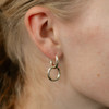 Glee Gold Plated Tandem Double Hoops