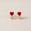 Lover's Tempo Bisou Studs Red
