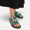 Birkenstock Arizona Droplet Buckle High Shine Dark Teal Narrow