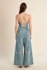 Molly Bracken Denim Jumpsuit Floral Light Denim