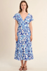 Molly Bracken Printed Tier Dress Blue Alizee