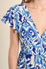 Molly Bracken Printed Tier Dress Blue Alizee