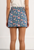 Molly Bracken Floral Denim Skirt Blue