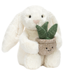 JellyCat Cream Bunny With Plant