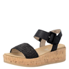 Remonte Jocelyn Woven Wedges Black