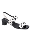 Django & Juliette Hatsyl Floral Heels Black & White Patent