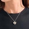 Pilgrim Nova Heart Two Tone Necklace Silver Plated