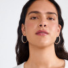Pilgrim Haze Large Hoops Silver Plated
