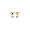 Pilgrim Nova Abstract Heart Earring Set Gold Plated