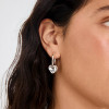 Pilgrim Nova Abstract Heart Hoops Silver Plated