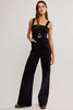 Free People Suns Out Bootcut Jumpsuit Black Knight