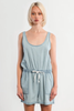 Molly Bracken Denim Effect Romper Blue