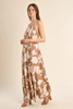 Molly Bracken Backless Maxi Dress Beige Chloe Floral