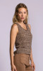 Pink Martini Sancola Sleeveless Sweater Brown