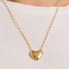 Pura Vida Puffy Heart Necklace Gold