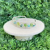 White Lotus Small Woven Cuff Green & Blue