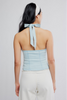 Free People Ramona Denim Halter Light Sky