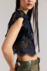 Free People Lunar Ash Lace Top Black