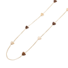 Caracol Two Tone Heart Stainless Steel Necklace Gold