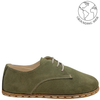 Monstera Oxfords Green Suede