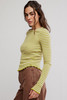 Free People Easy Does It Striped Tee Green Combo