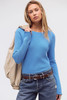 Free People Easy Does It Tee Azure Blue