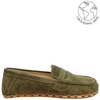 Monstera Loafers Green Suede