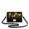 Fable Botanical Embroidered Foldover Bag Black Velvet