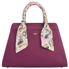 Fable Structured Tote Bag Plum Floral Engravings