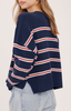 Gentle Fawn Echo Stripe Pullover Sweater Navy Stripe