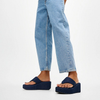 FitFlop Platforms Wedge Toe Post Sandals Dark Denim