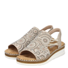 Rieker Regina Beaded Wedges Beige