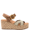 Naot Majorca Wedges Brown Cedar Suede