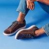 Clarks Mapstone Lace Mahogany Leather