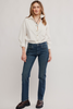 Free People Edie High Rise Tapered Jeans Blue Echo