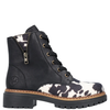 Rieker Pearl Boots Black Cow Print