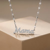 House of Jewellery CZ Pave Mama Necklace Rhodium Plated
