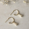 Glee Gold Plated Drape Teardrop Hoops