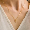 Lover's Tempo Puff Double Heart Necklace Gold