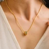 Lover's Tempo Marquise Groove Necklace Emerald