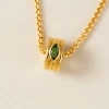 Lover's Tempo Marquise Groove Necklace Emerald