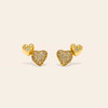 Lover's Tempo Puff Heart Climbers Gold