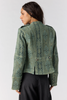 Free People Lotty Jacquard Band Jacket Steel Sea