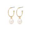 Pilgrim Eila Freshwater Pearl Drop Earrings Gold Plated