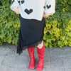 Monstera Tall Boots Red