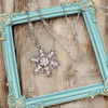 Freckle Face Simple Snowflake Necklace Silver