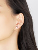 JJ+RR Classic Triangle CZ Stud Earring Rose Gold