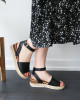 Taxi Adrianna Platform Sandals Black